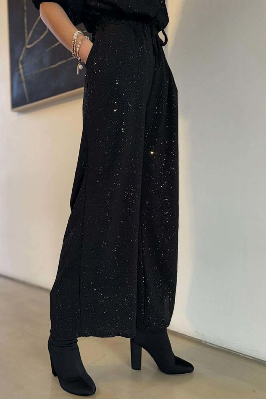 Suki Night Sky Wide Leg Pant Black /6=